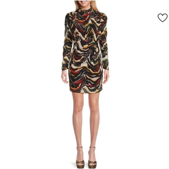 $360 BA&SH Pernel Print V Back Minidress NWT MEDIUM - Picture 8 of 16